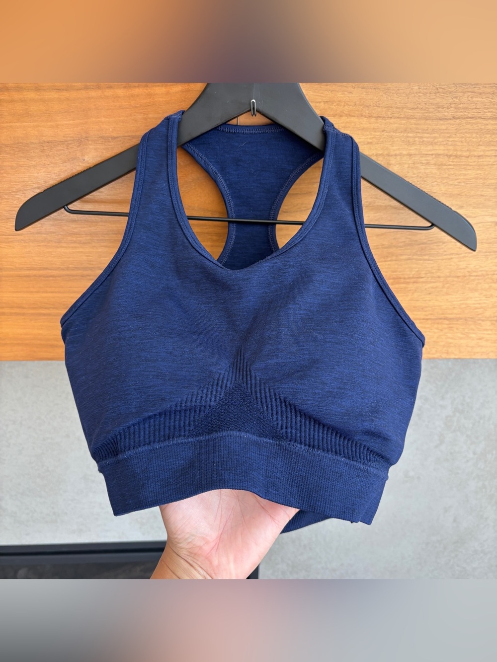 Alphalete Racer Back Spellout Sports Bra, Size S - Picture 3 of 7